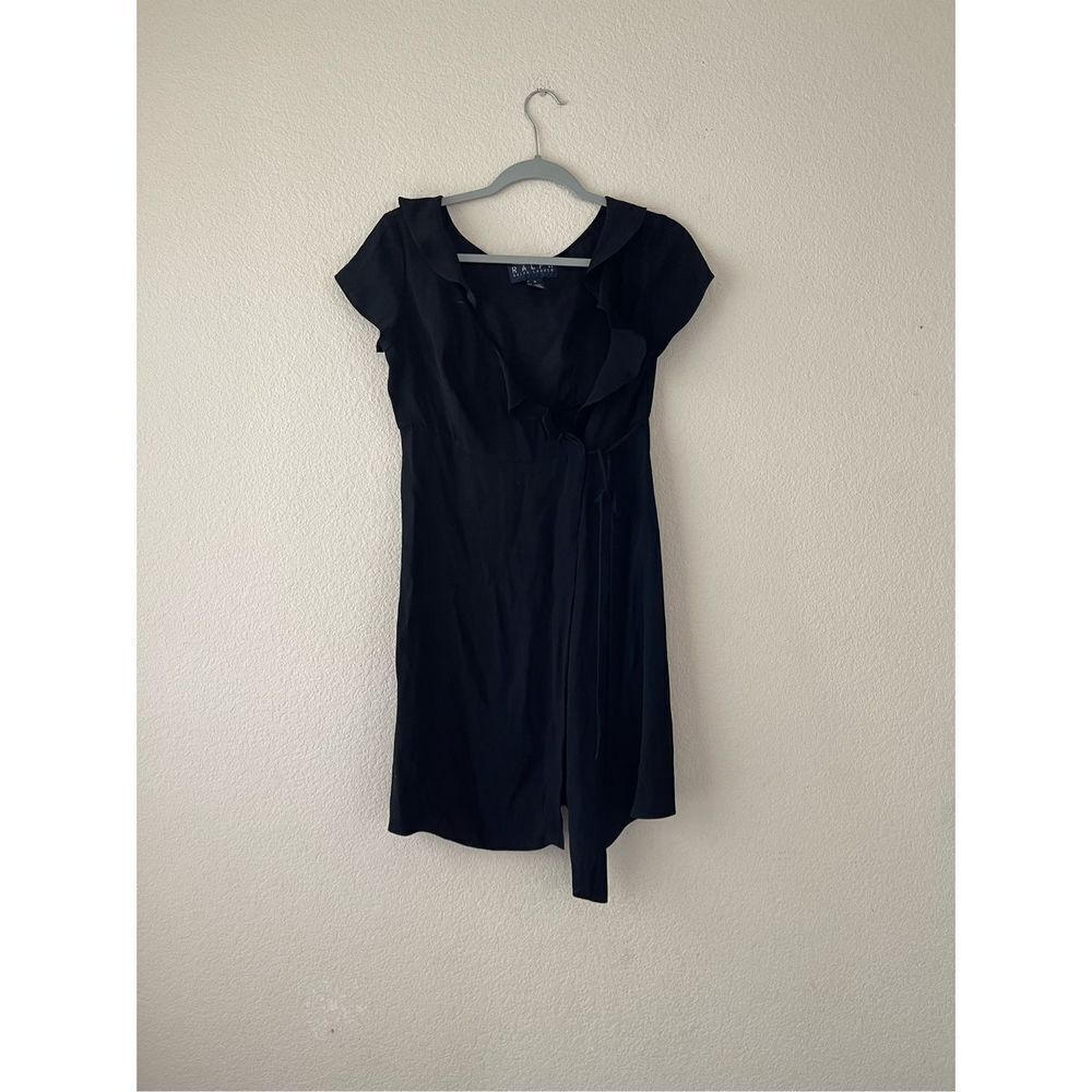 Ralph Lauren ruffle wrap‎ mini dress size 6